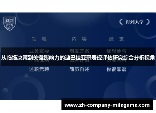 从临场决策到关键影响力的迪巴拉亚冠表现评估研究综合分析视角 从临场决策到关键影响力的迪巴拉亚冠表现评估研究综合分析视角